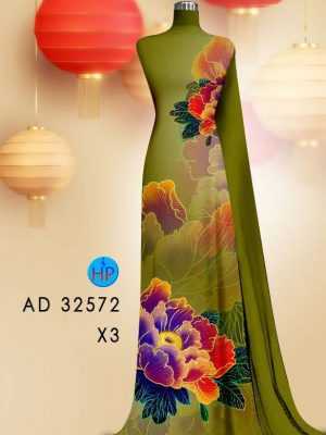 Vải Áo Dài Hoa In 3D AD 32572 20